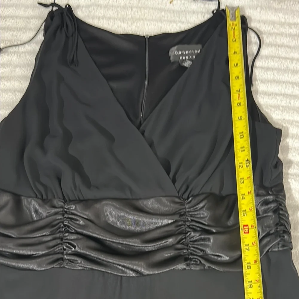 Connected Women Apparel Elegant Black Midi Dress Size 14W Preowned - Picture 6 of 9